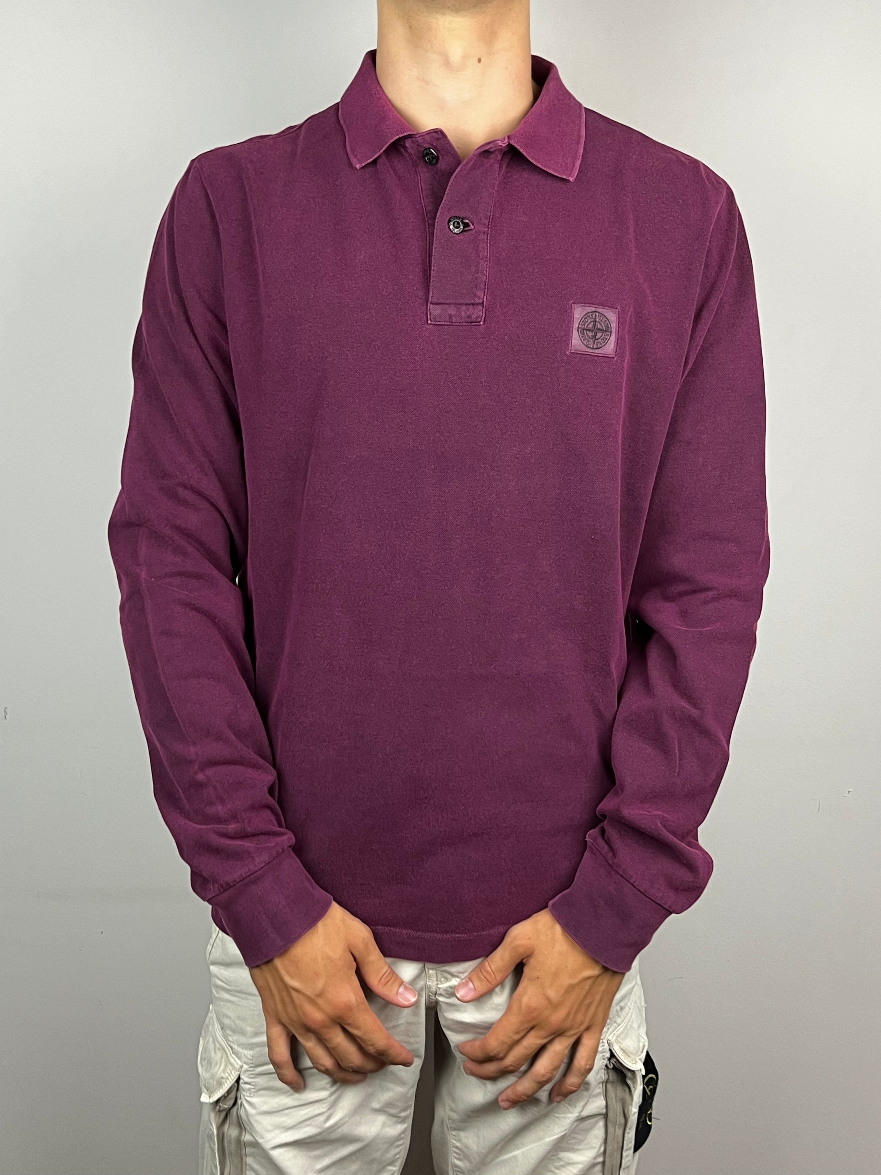 Polo Manga Larga Stone Island - Talla L