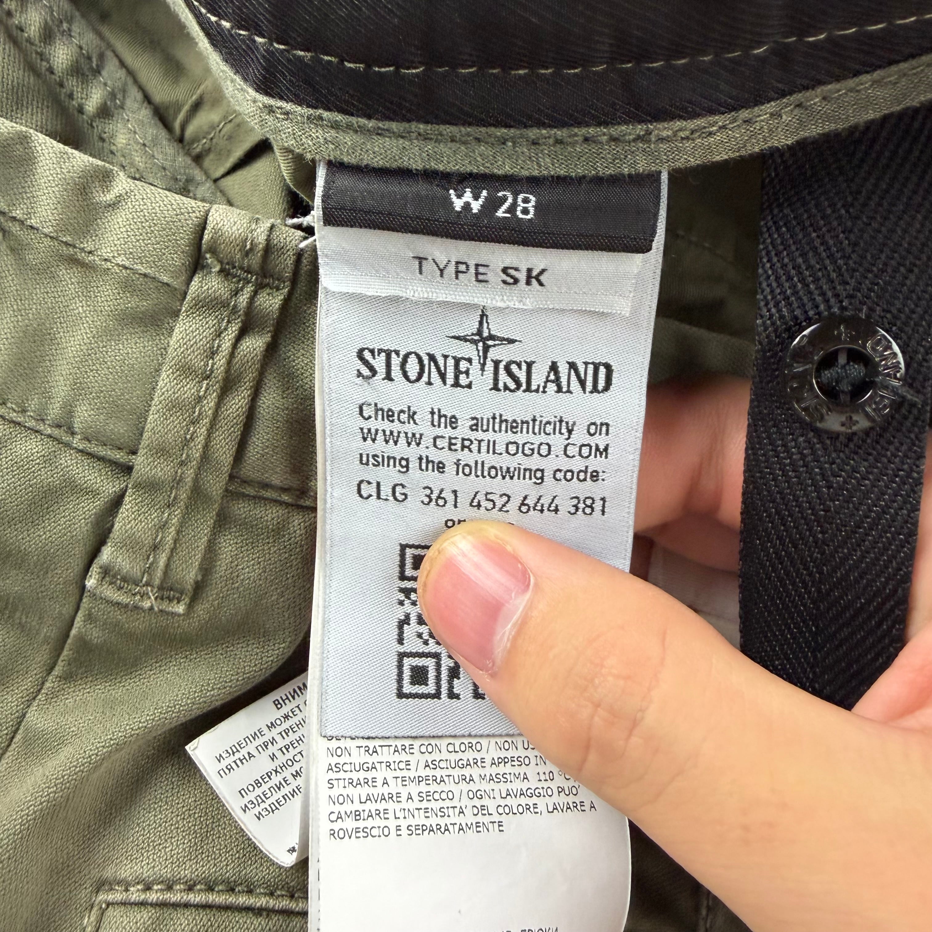Pantalón Cargo Stone Island - Talla W28