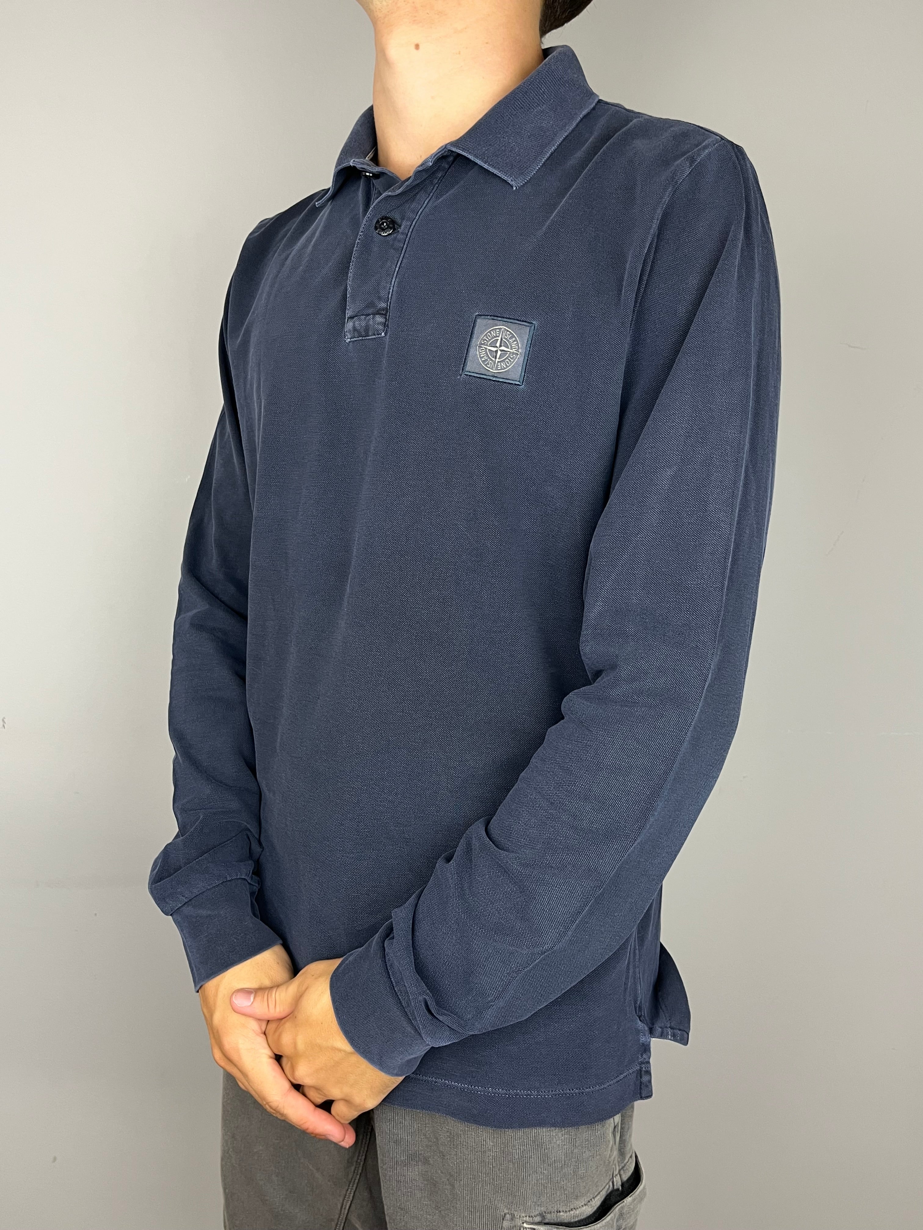 Polo Manga Larga Stone Island - Talla L