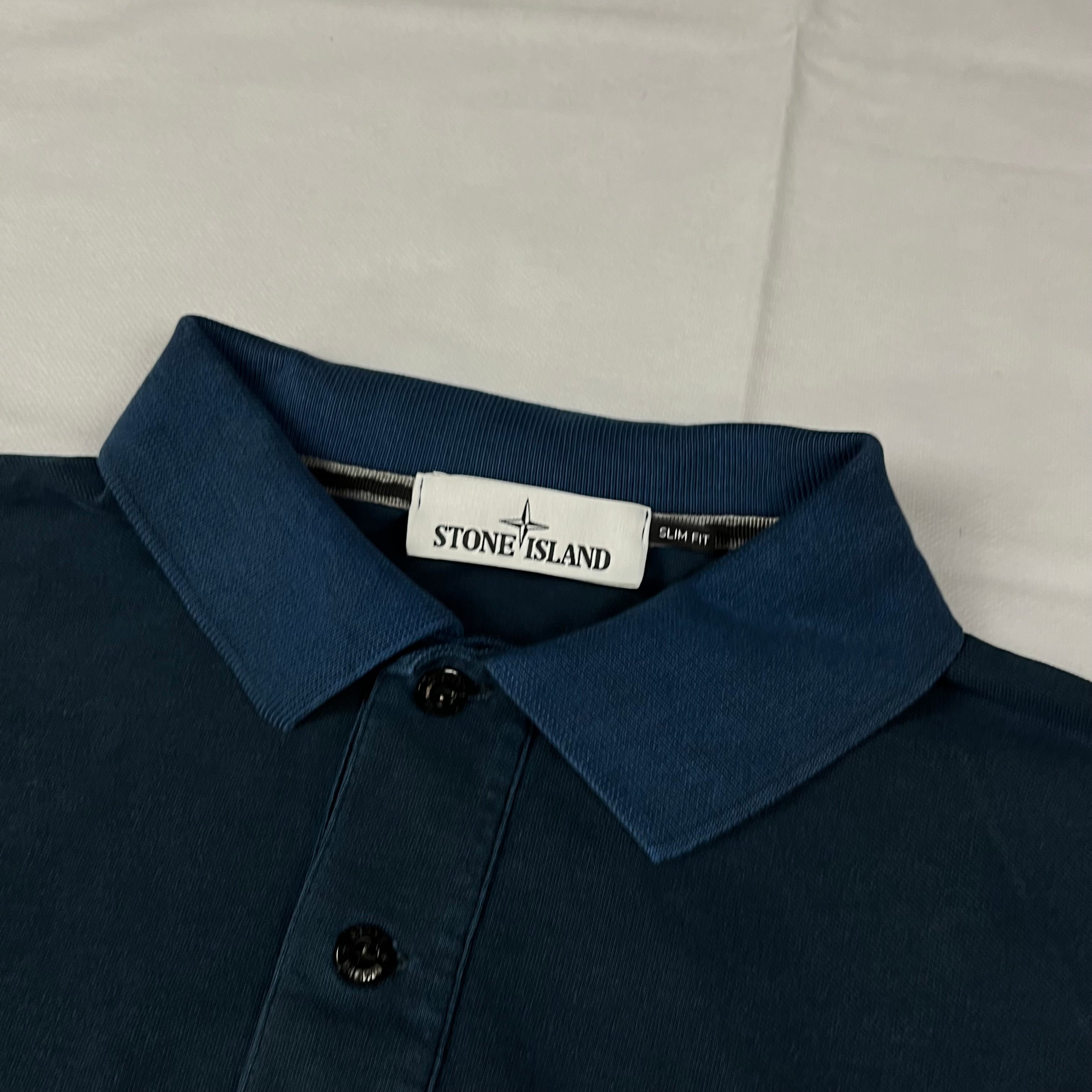 Polo Manga Larga Stone Island - Talla L