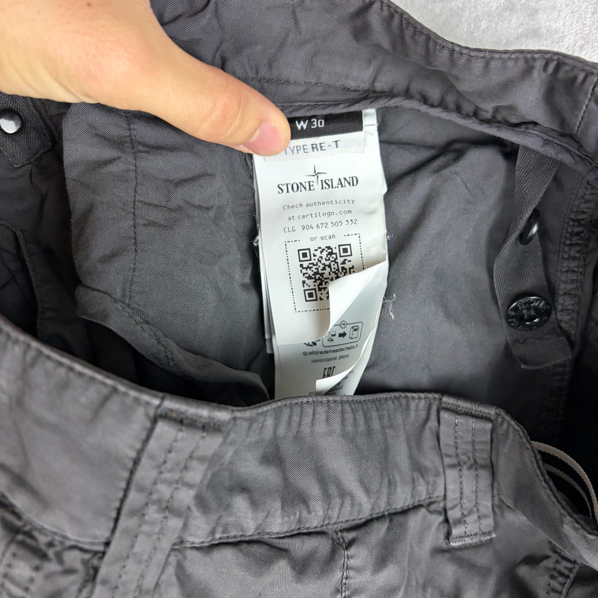 Pantalon Cargo Stone Island - Talla W30