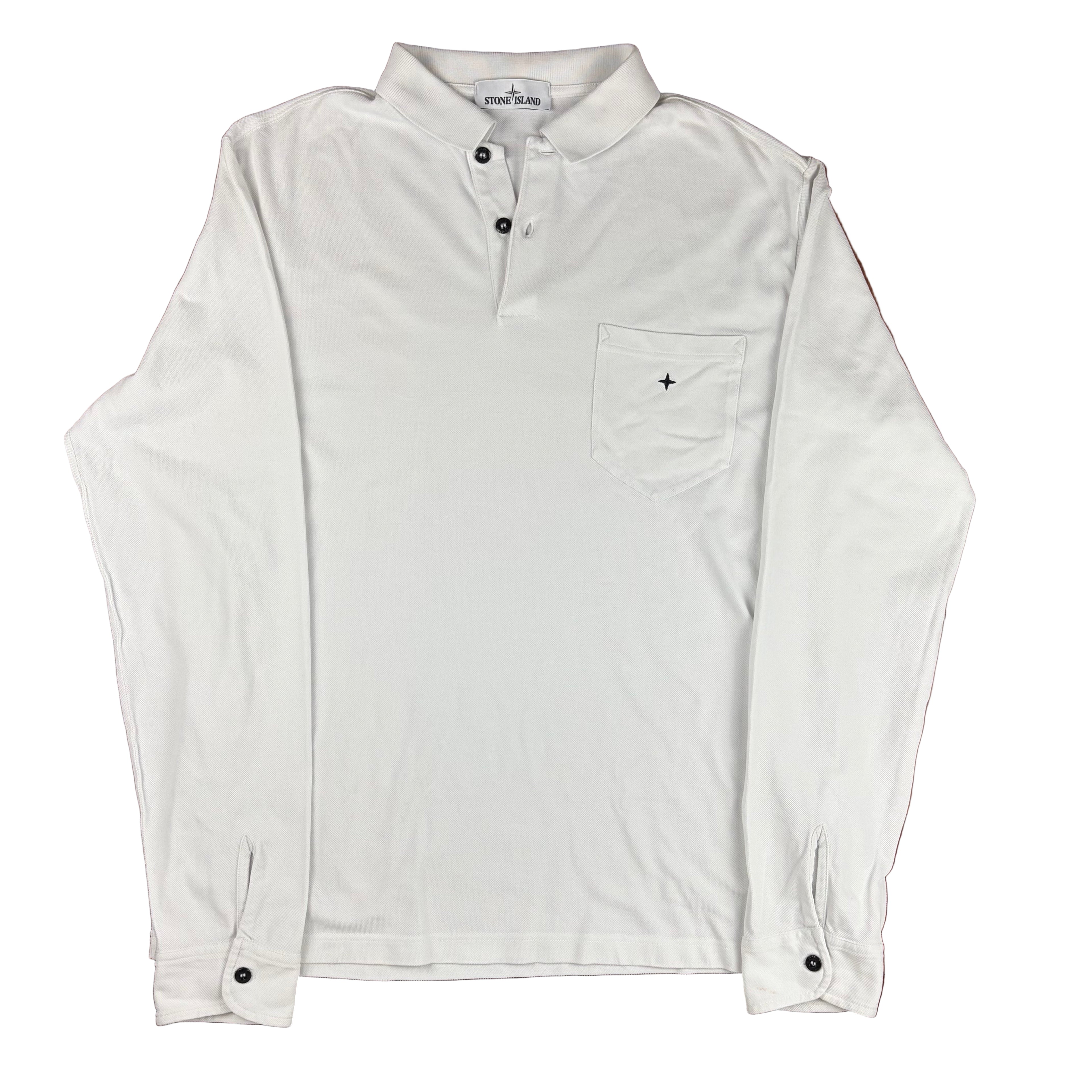 Polo Manga Larga Stone Island - Talla XXL