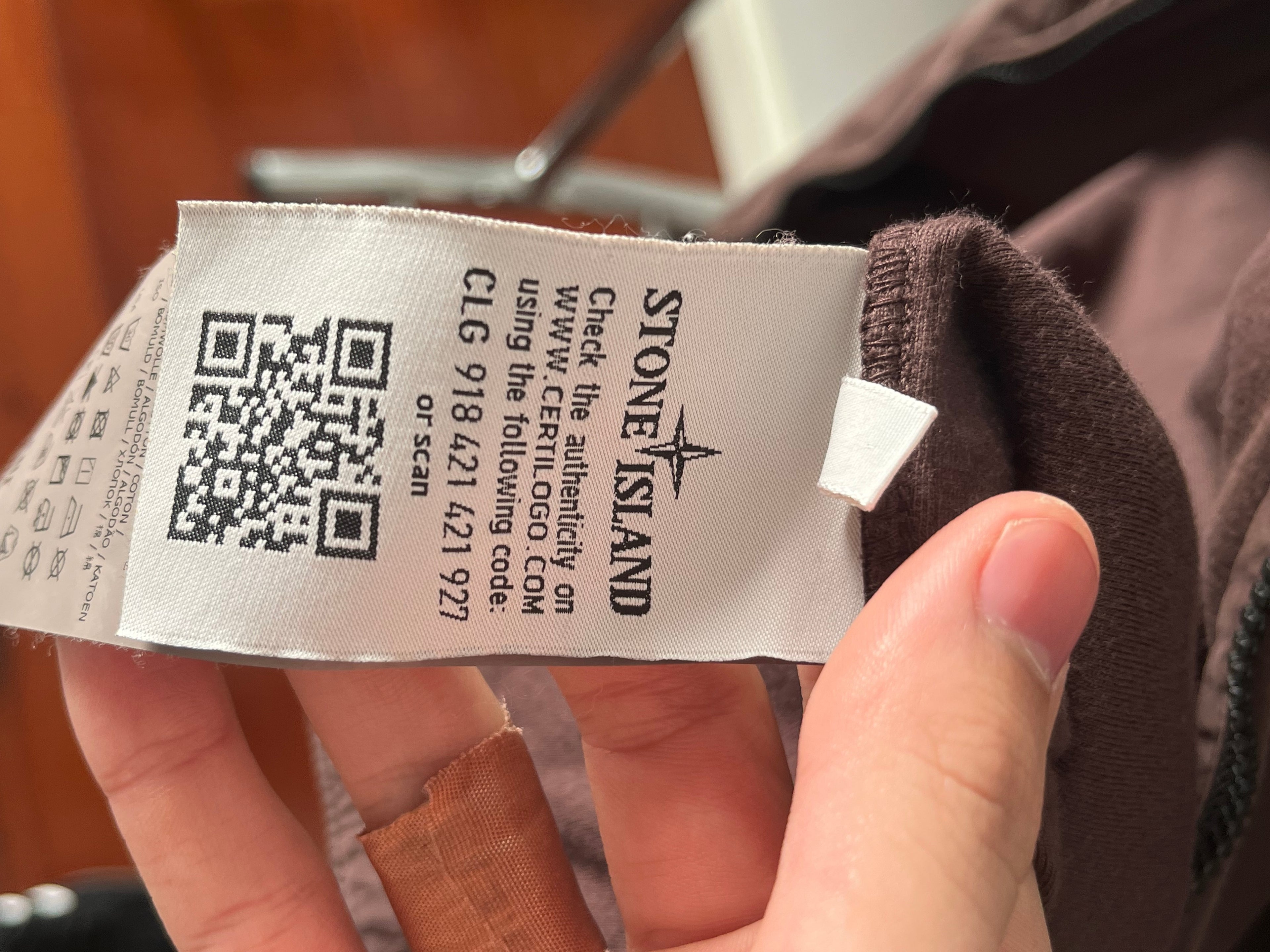 Sobrecamisa Stone Island "Maroon Brushed"