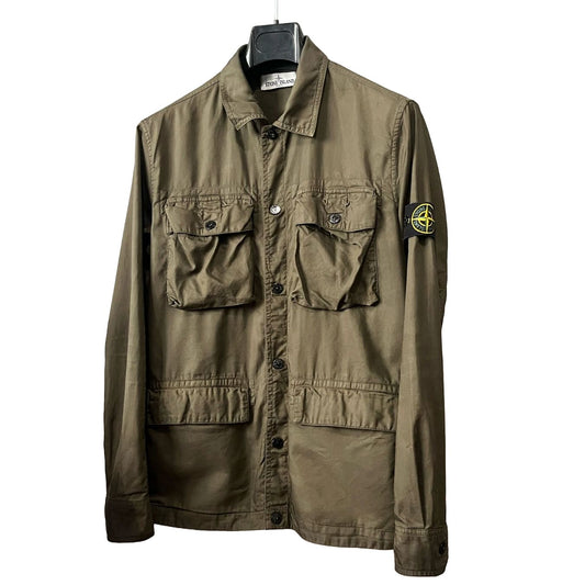 Sobrecamisa Stone Island Multibolsillo Garment Dyed 