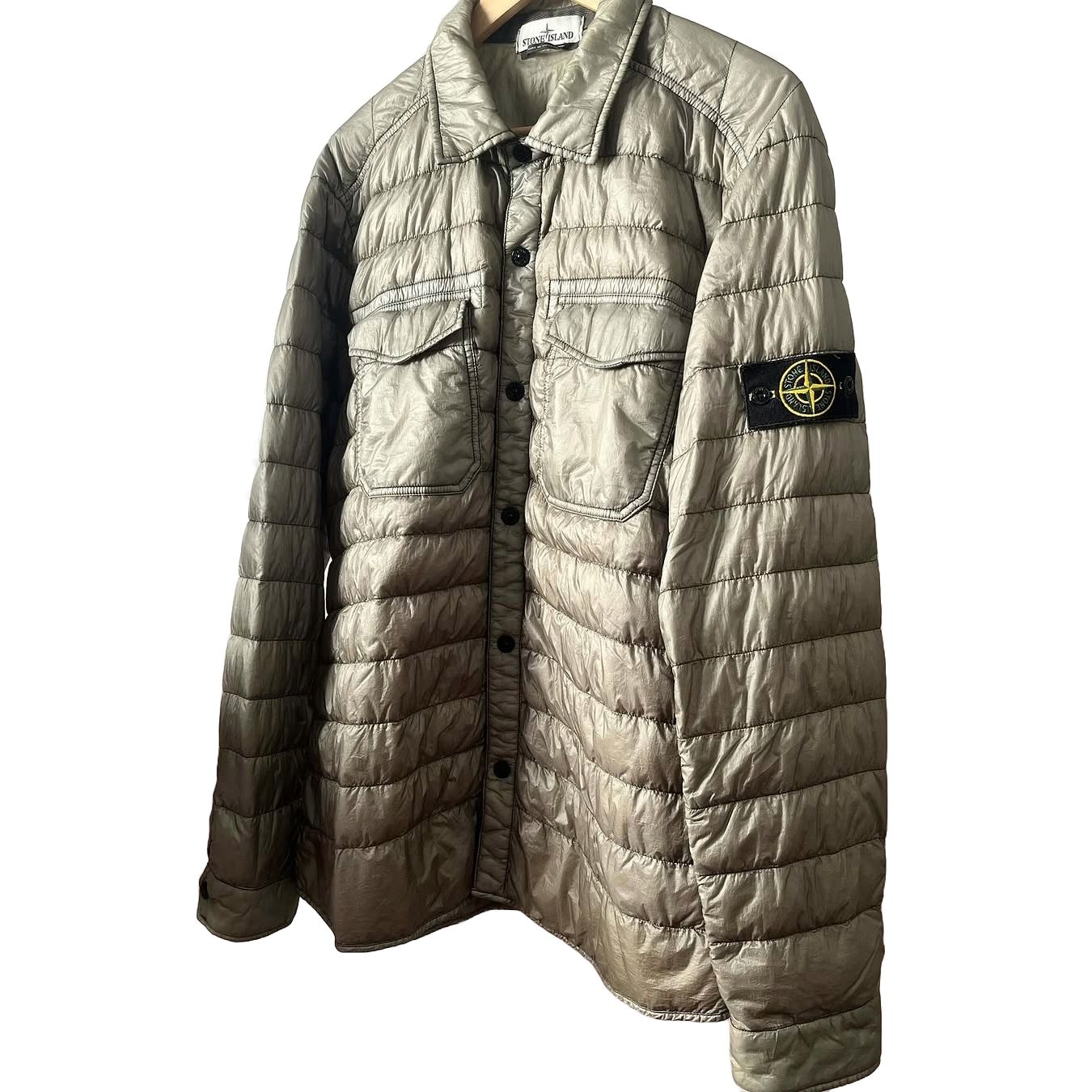 Abrigo Stone Island "2014 Green Khaki Quitted Puffer"