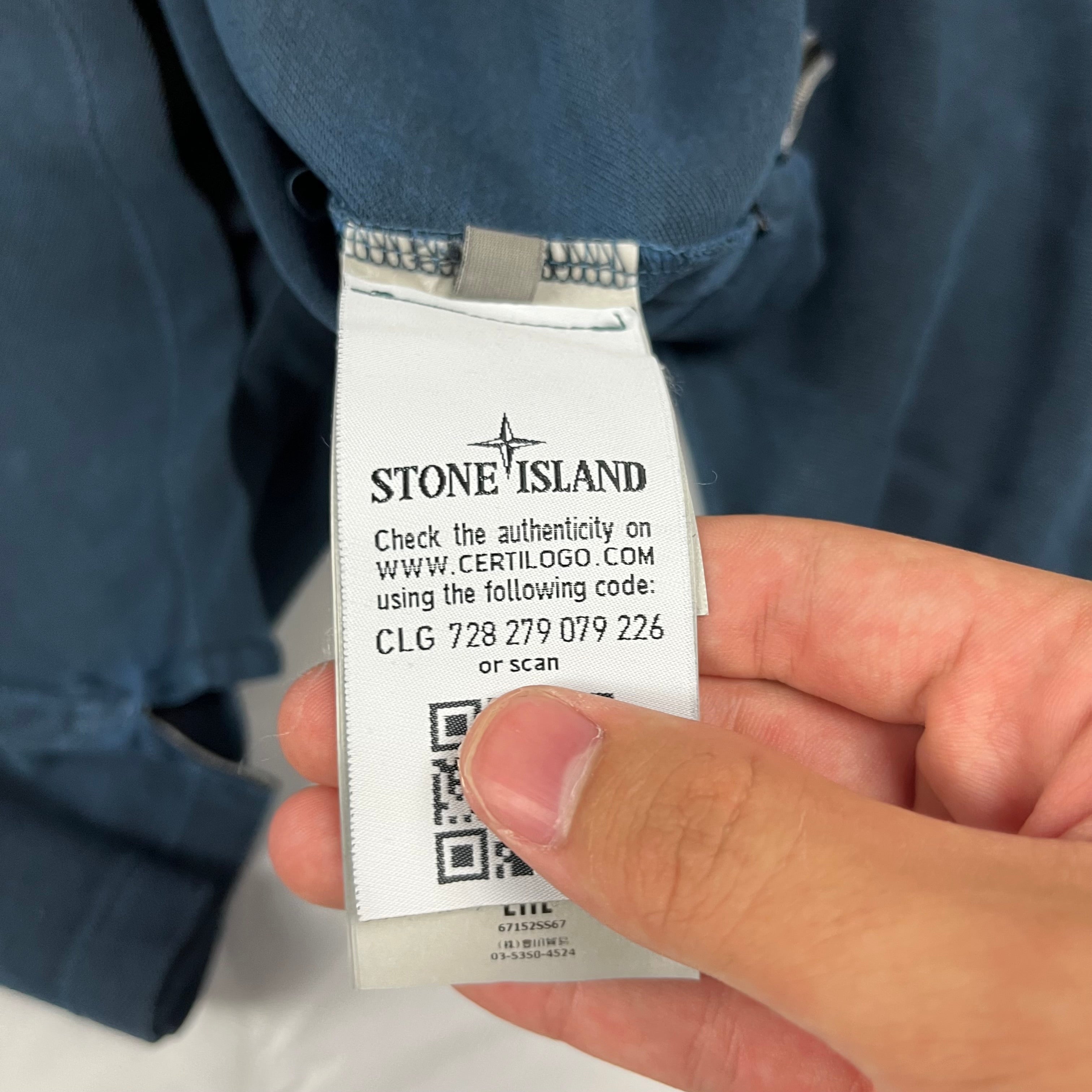 Polo Manga Larga Stone Island - Talla L