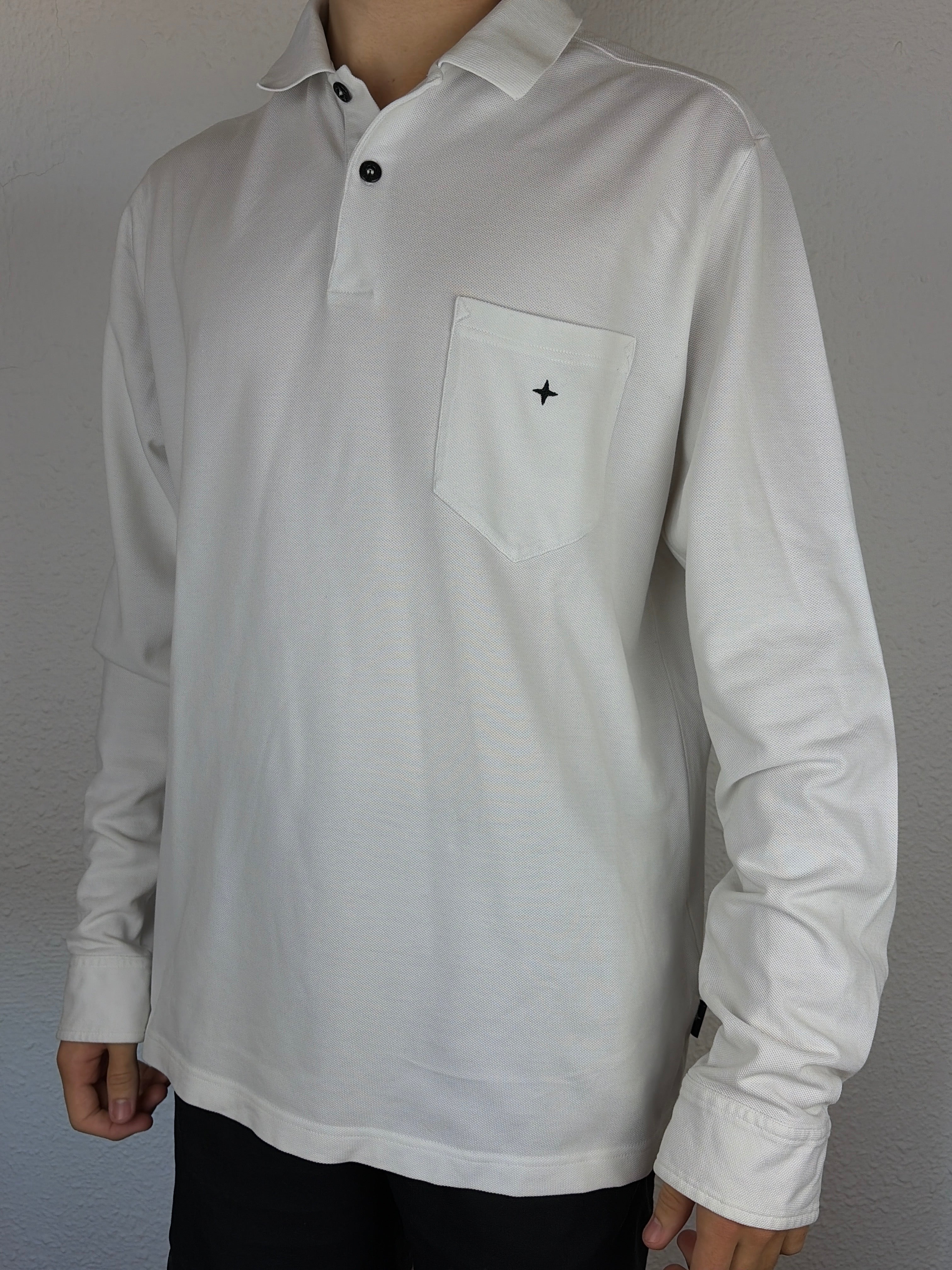 Polo Manga Larga Stone Island - Talla XXL