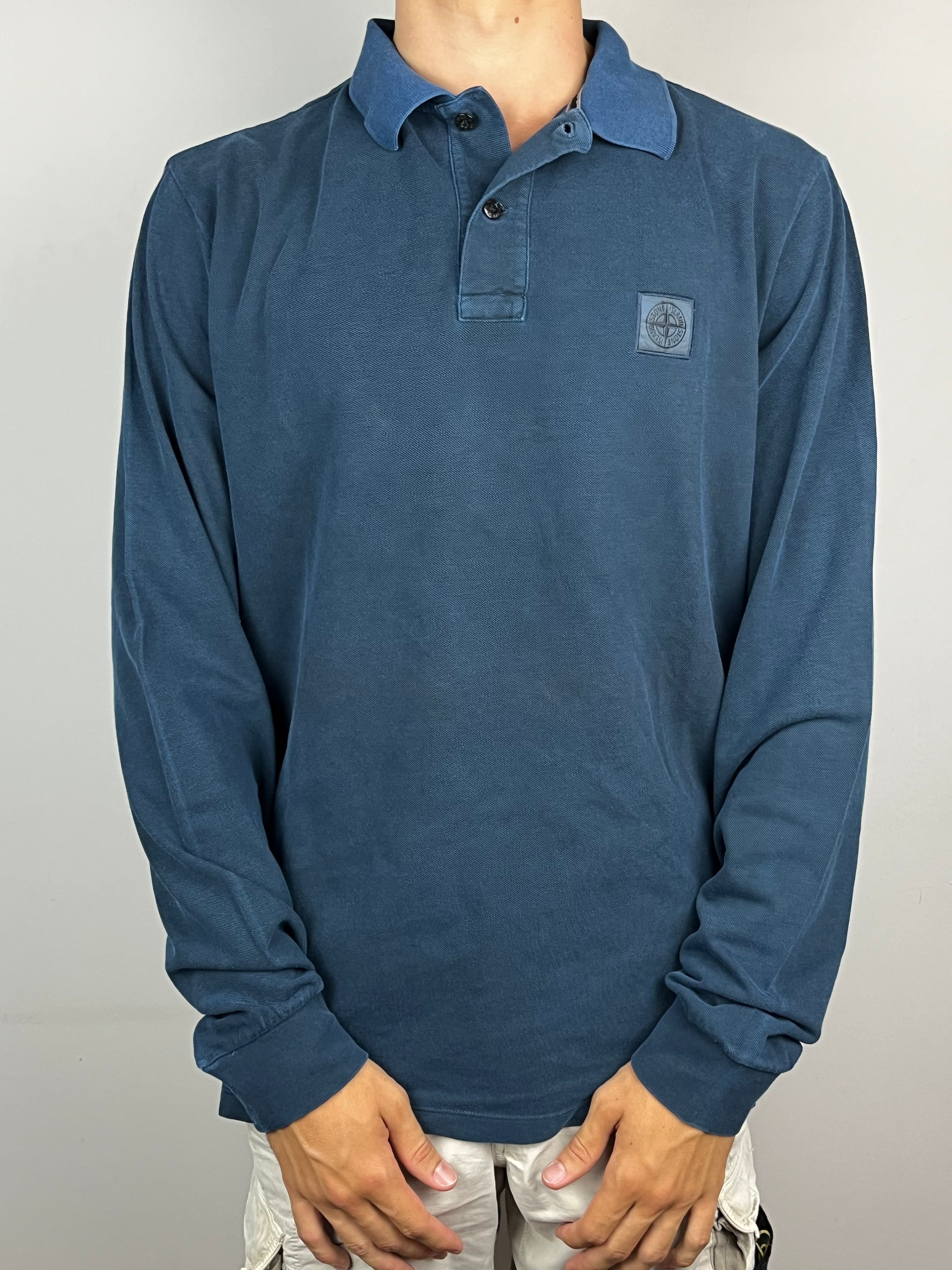 Polo Manga Larga Stone Island - Talla L