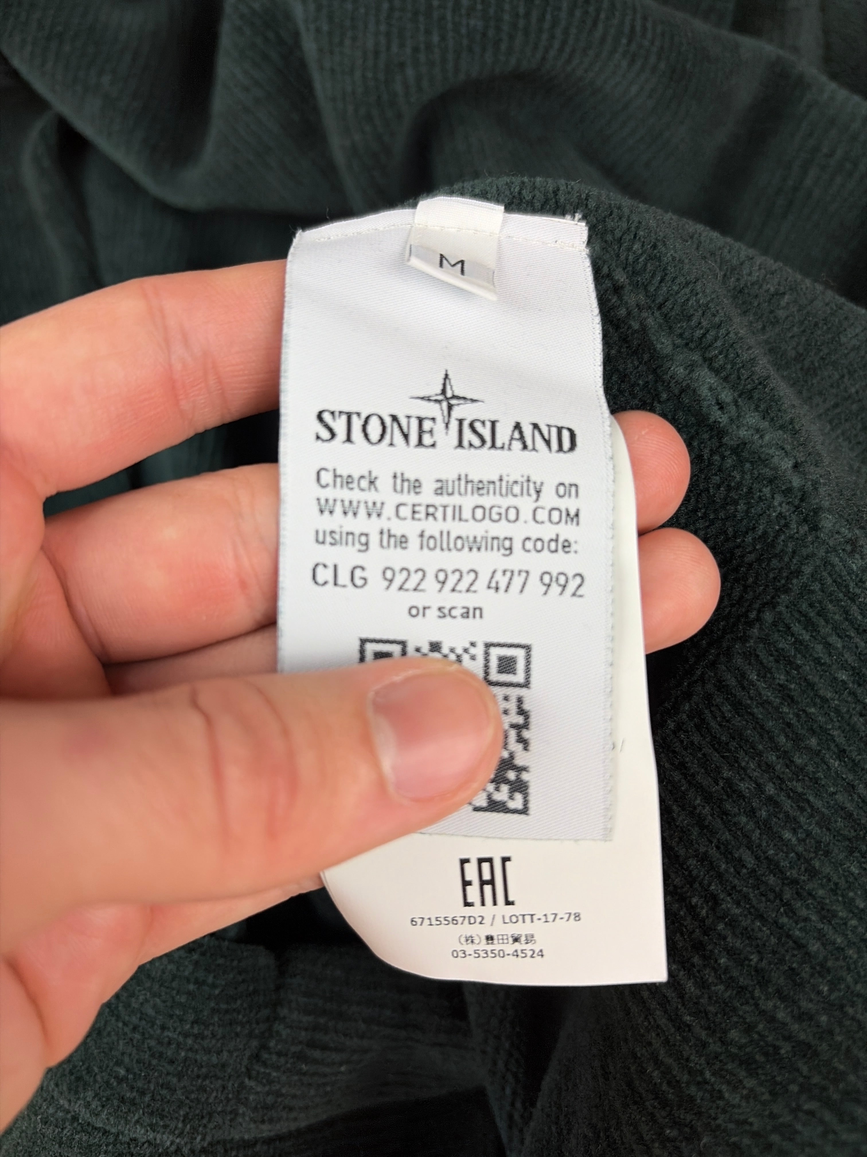 Jersey Stone Island - Talla M (Es como una S)